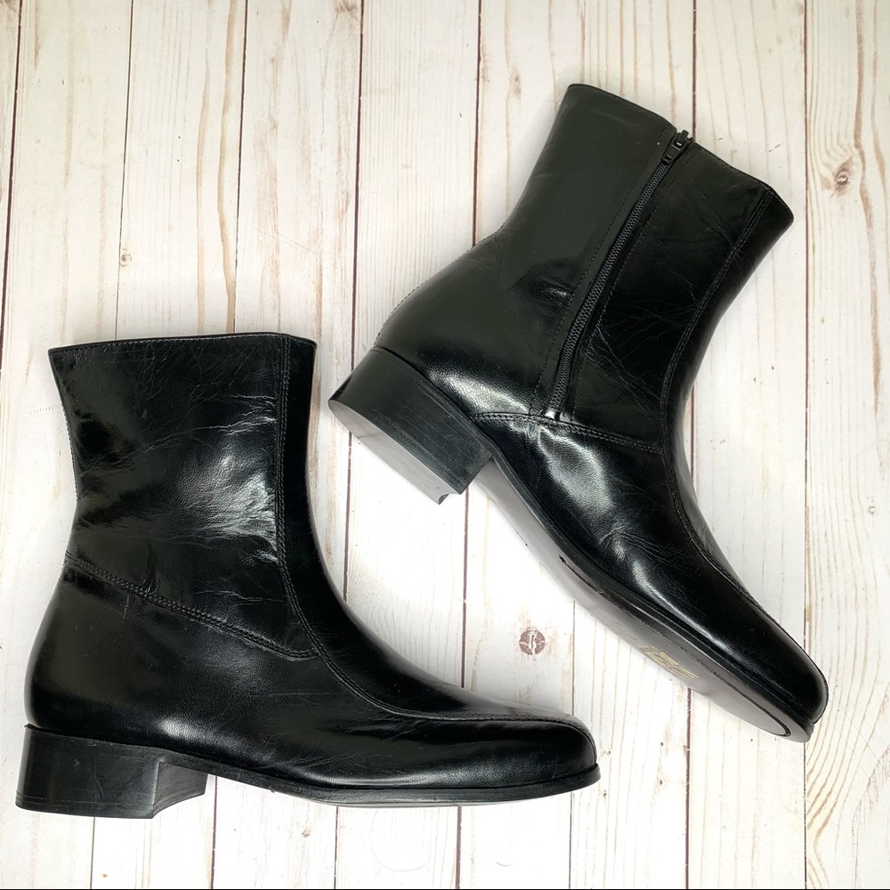 Nunn Bush Black Men’s Bristol Leather Ankle Boots Classic Dress/Casual Boots NEW - Picture 2 of 12